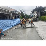 Pour concrete road - Panipon Construction Co Ltd