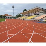 Running track floor - Synthetic sports field, IAAF standard, synthetic rubber treadmill for exercise - PU Sport Flooring-Barame