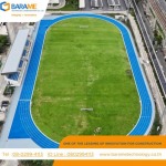 Running track floor - Synthetic sports field, IAAF standard, synthetic rubber treadmill for exercise - PU Sport Flooring-Barame