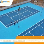 Standard sports flooring, ITF tennis court, basketball court, Portable badminton court. - PU Sport Flooring-Barame