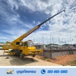 Crane Rental for Company Sign Installation in Cha-am - รถเครนให้เช่า หัวหิน ชะอำ เพชรบุรี - บุญเกิดเครน ขนส่ง