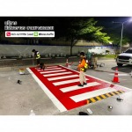 Mark the traffic with thermoplastic paint. - ตีเส้นจราจร ราคาถูก - บอส ทราฟฟิค