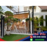 ติดตั้งผ้าใบร้านอาหาร มีนบุรี - ดี เจ ผ้าใบ กันสาด