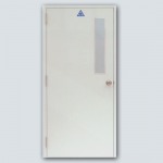 ประตูเหล็กเจาะช่องกระจกเล็ก  (Steel door with small glass) - บริษัท เอ็มพีเค แมนูแฟคเจอริ่ง จำกัด