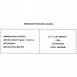 SPECIFICATION OF AMMONIUM  HYDROXIDE (NH4OH)