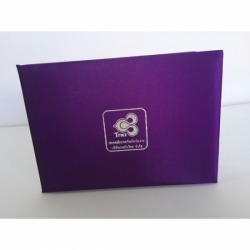 ปกประกาศนียบัตรผ้าไหม พร้อมสกรีน