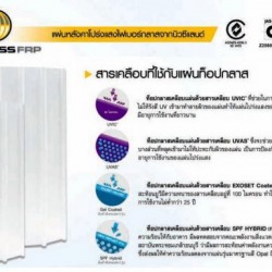 แผ่นหลังคาโปร่งแสงไฟเบอร์กลาส / แผ่นใส Topglass Eco Rhino
