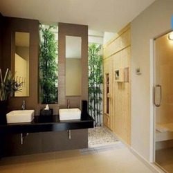 ตกแต่งภายใน Bath room ห้องน้ำสุดหรู เฟอร์นิเจอร์ งานกระจก 