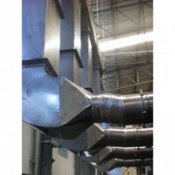 Installed factory pipe.