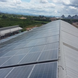งานติดตั้งโซล่ารูฟท็อป ขนาด 1 MW. จ.ราชบุรี