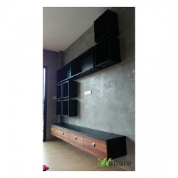 Living Room เฟอร์นิเจอร์บิ้วอินห้องรับแขก (ภาพจริง)