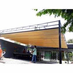 Install a retractable canvas roof in Lat Krabang.