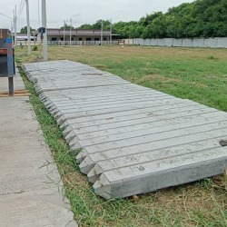Concrete fence post production factory