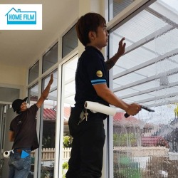 Accepting installation of house light filter film