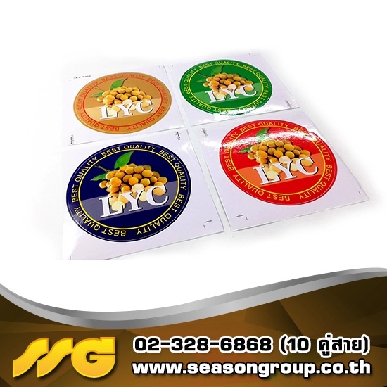 โรงพิมพ์สติกเกอร์ตามสั่ง - ซีซันกรุ๊ป - สติ๊กเกอร์พีวีซีกันน้ำ Sticker PVC