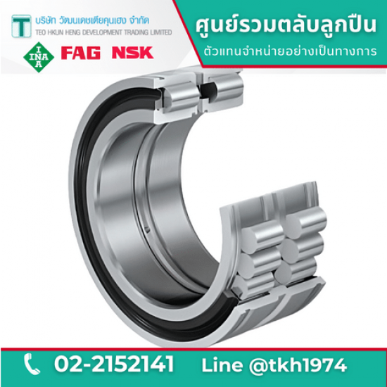 ตลับลูกปืนเม็ดทรงกระบอกสองแถว Cylindrical Roller Bearing Full Complement