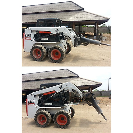 Bobcat S 130 รับเหมาทุบตึก รับทุบตึก ทุบตึก รับถมที่ ทำถนน งานรื้อถอน รื้อถอน รับรื้อถอน เครื่องตัดคอนกรีต 