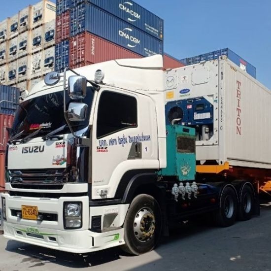 Tractor truck for container with generator set and 5-million-baht transportation insurance