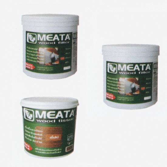 Meata Wood Filler Meata Wood Filler   วัสดุอุดรอยแตกร้าว   ผลิตภัณฑ์อุดโป้วงานไม้   ผลิตภัณฑ์เยื้อไม้สำเร็จ   MEATA 