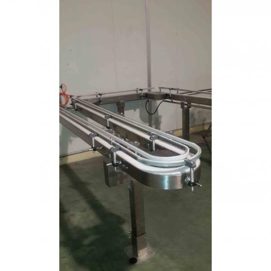 TOP CHAIN CONVEYOR (สายพานลำเลียงขวด กล่องนม) top chain conveyor  สายพานโค้งลำเลียงขวด  สายพานลำเลียง 