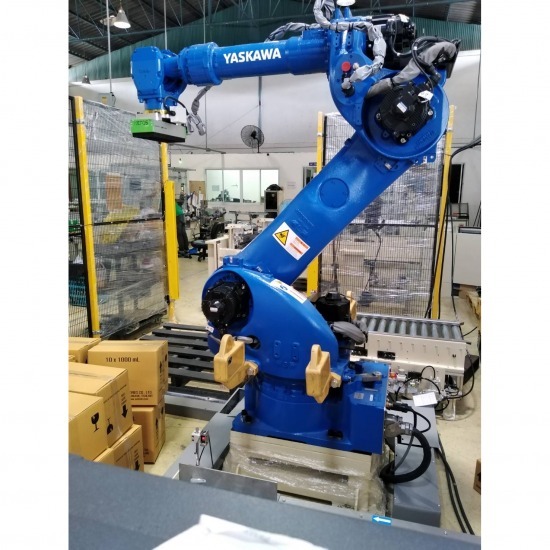 หุ่นยนต์จัดเรียงสินค้าบนพาเลท Palletizing robots  Product arranging robot Yaskawa Robot  Robot sorting goods and materials  Robot picking goods  robotic palletizer 