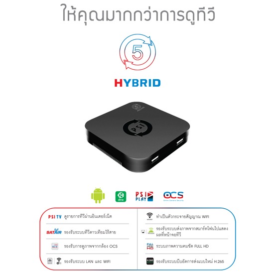 กล่องรับสัญญาณ psi กล้องวงจรปิด  จานดาวเทียม  แอร์  กล่องรับสัญญาณ  โทรทัศน์วงจรปิด 