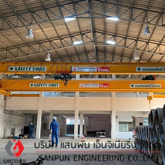 ออกแบบติดตั้งเครนโรงงาน - Overhead crane single girder