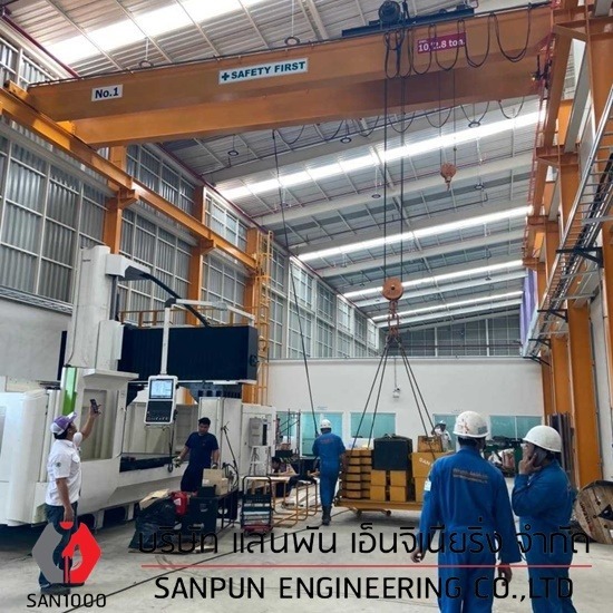 Overhead crane double girder - บริษัท แสนพัน เอ็นจิเนียริ่ง จำกัด - Overhead crane double girder  เครนเหนือศีรษะแบบคานคู่ 