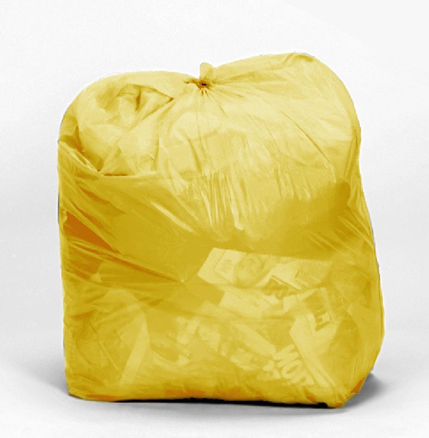 ขายส่งขายปลีกถุงขยะสีเหลือง