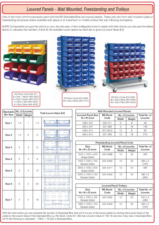 Louvred Panels - Wall Mounted, Freestanding and Trolleys